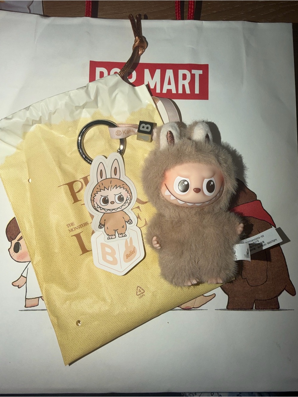 Labubu Letter B Keychain
